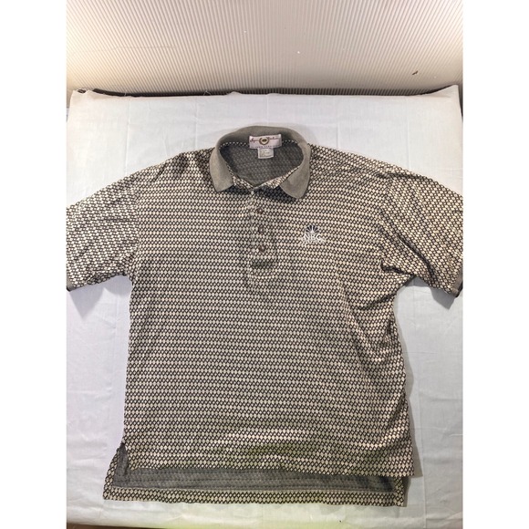Byron Nelson Eleven Straight Other - Byron‎ Nelson Eleven Straight Mens Geometric Pattern Polo Shirt Size M Cotton